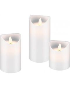 Lekre blafrende batterilys, 3 stk i pakken