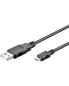 MicroUSB ladekabel, Ekstra lang 3 meter USB 2.0 
