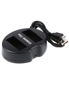Bil og Nettlader til Canon kamera LP-E8 - Input 12VDC / 110-230VAC