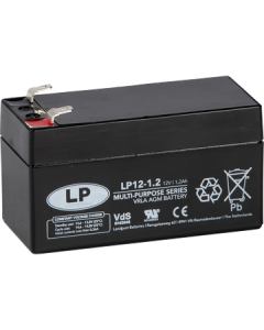 12V 1,4Ah (1,2Ah) AGM batteri T1 VDS  97x43x58
