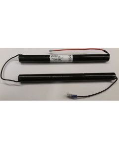 7,2V 4Ah NIMH batteripakke HR-4/3F 17x201mm (2stk) - To staver med ledning mellom