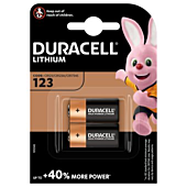 CR123A Duracell Lithium 123 (CR17345) 3V - 2pk