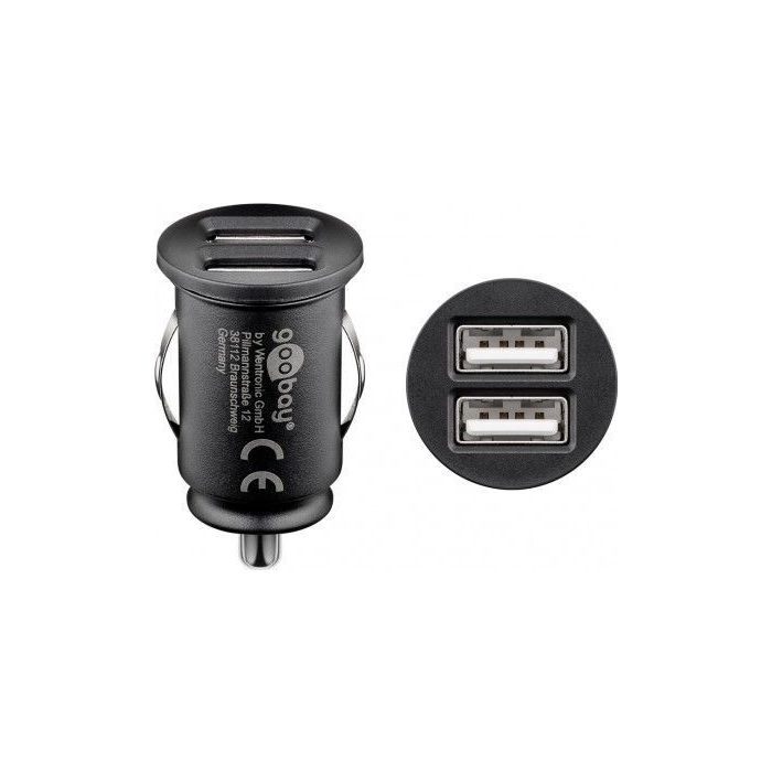 Dobbel USB billader 12V med hele 2.1A ladestrøm