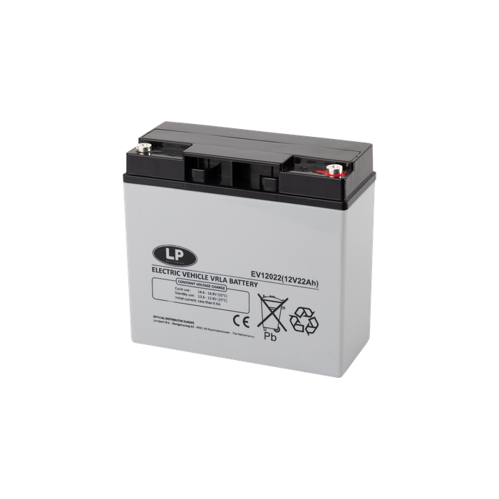 12V 22Ah (18Ah) AGM batteri Syklisk L181xH167xB77 mm T12 terminal