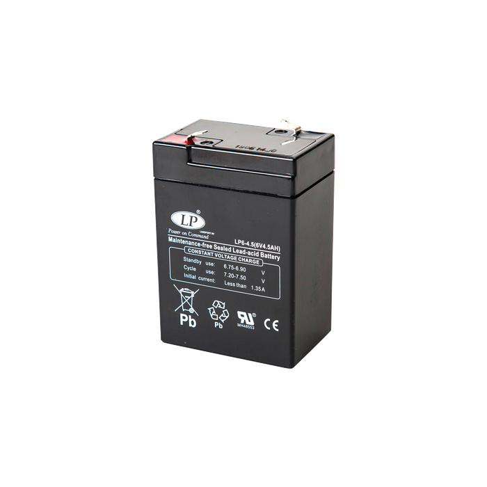 6V 4,5Ah ladbart AGM batteri 70x47x107 