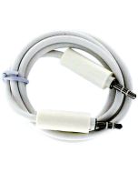 Hvit 1 meter lang AUX/Jack 3,5mm kabel