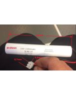 Nødlysbatteri 3,6V 4,0Ah 26x146mm med kontakt