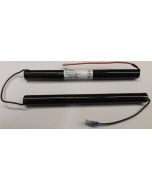 7,2V 4Ah NIMH batteripakke HR-4/3F 17x201mm (2stk) - To staver med ledning mellom