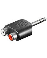 Audio adapter 6,35mm stereo plugg - 2x RCA Jack