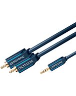 Clicktronic 3m 3,5mm Minijack til 2xRCA audiokabel