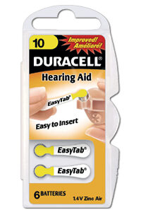 Duracell Høreapparatbatteri 10 EasyTab 1,4v 6-pakning-0