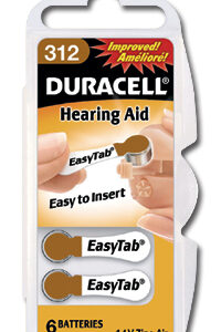 Duracell Høreapparatbatteri DA 312 EasyTab 1,4v 6-pakning-0