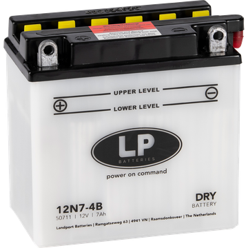 12V Standard 7 Ah 12N7-4B Syrefylt Blybatteri