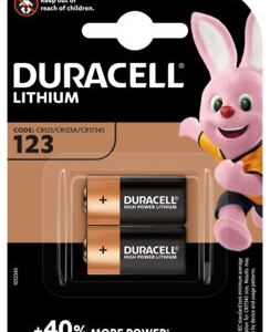 CR123A Duracell Lithium 123 (CR17345) 3V - 2pk-0