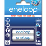 2 pk Panasonic Eneloop AAA NIMH. batteri - Klar til bruk! HR03 750mAh-0