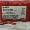 4,8v 1,6Ah nødlysbatteripakke m/ ledning og Molex Minifit 2-pol SBS 23x89x43 mm