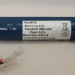 4,8v 1,6Ah nødlysbatteripakke m/ ledning og Molex Minifit 2-pol