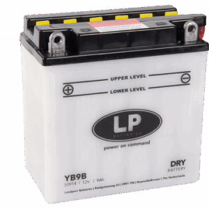 12V Standard 9 Ah YB9-B Syrefylt Blybatteri
