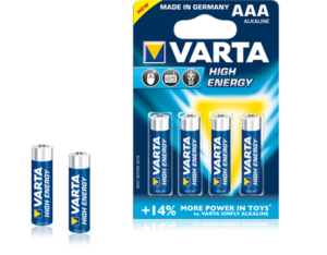 Varta High Energy AAA 1,5V alkalisk batteri (4 stk)