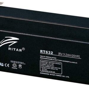 RITAR AGM Batteri 6V 3,2AH (134x35x61mm) F1-0