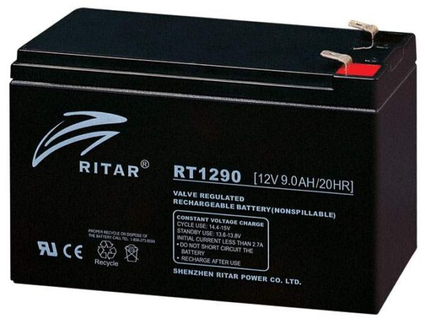 RITAR AGM Batteri 12V 9AH (151x65x94mm) F2-0 RITAR AGM Batteri 12V 9AH (151x65x94mm) F2-0