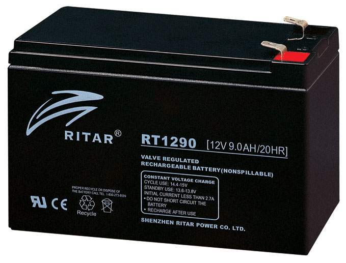 RITAR AGM Batteri 12V 9AH (151x65x94mm) F2-0