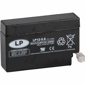 12V 0,8Ah AGM batteri 96x25x62 leveres med plugg-0