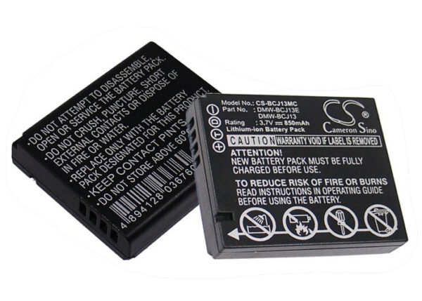 DMW-BCJ13E batteri til Panasonic Lumix DMC-LX5 3,7V 850mAh DMW-BCJ13E batteri til Panasonic Lumix DMC-LX5 3,7V 850mAh