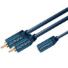 Clicktronic 3,5mm Han-Minijack til 2 x Hun-RCA adapter-0