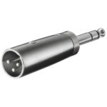 XLR audio adapter 3-pin XLR plugg - 6,35mm stereo plugg