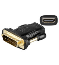 HDMI adapter - HDMI jack til DVI-D plugg (19pin HDMI til 24+1 DVI)