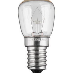 E14 pære for ovn og høy temperatur 25W 230V 2200K 26x56mm