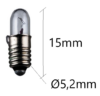 E5, E5.5, E6 miniatyrpære 0,3W 6V 15x5,2/4,7mm-0