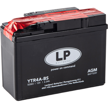 YTR4A-BS GT4B-5 batteri til MC og ATV 12V 2,3Ah (114x49x86mm)-0 YTR4A-BS GT4B-5 batteri til MC og ATV 12V 2,3Ah (114x49x86mm)-0
