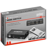 HDMI Switch med 3 innganger og 1 utgang, fjernkontroll og støtte for 1080P-29576