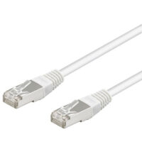 5 meter Hvit CAT 5e F/UTP nettverkskabel med skjerming 2x RJ45