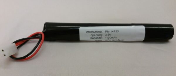 Nødlysbatteri 3,6V 4/5A 1100mAh NiCd Stav plugg G10AKWABT Nødlysbatteri 3,6V 4/5A 1100mAh NiCd Stav plugg G10AKWABT