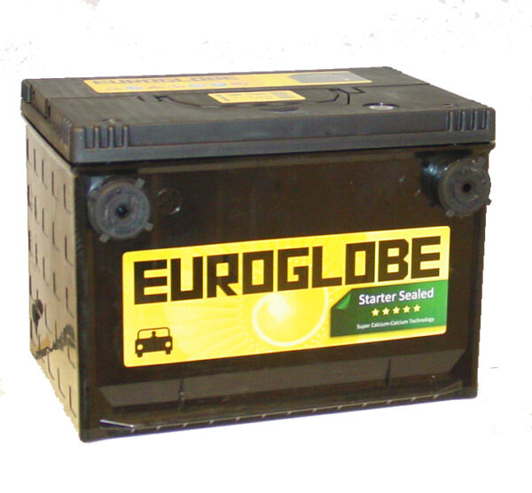 Euroglobe 57080 71-76Ah Semitett (SMF) startbatteri 750CcA 260x178x185mm 12V-0 Euroglobe 57080 71-76Ah Semitett (SMF) startbatteri 750CcA 260x178x185mm 12V-0