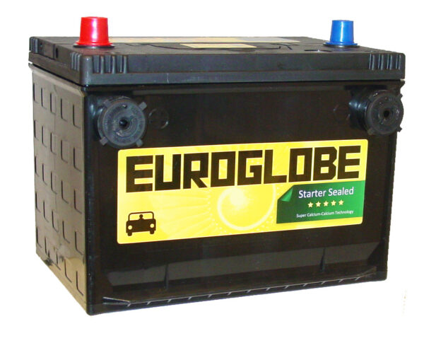 Euroglobe 57090 76Ah Startbatteri med dobbelt sett poler 750CcA 260x178x205mm-0 Euroglobe 57090 76Ah Startbatteri med dobbelt sett poler 750CcA 260x178x205mm-0