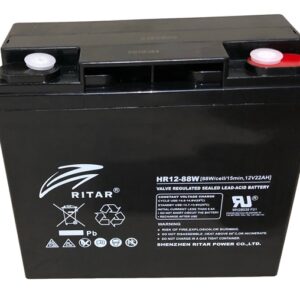 RITAR High Rate AGM Batteri 12V 22AH (181x77x167mm) M5-0