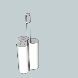 3,6V NIMH nødlysbatteri trekant med kontakt B958 48x29x29mm-55959