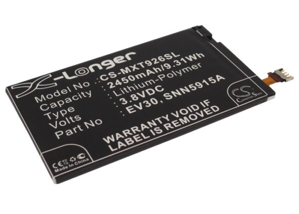 Batteri til Motorola Droid RazR HD EV30, SNN5915A, SNN5915B 2450 mAh kompatibelt-0 Batteri til Motorola Droid RazR HD EV30, SNN5915A, SNN5915B 2450 mAh kompatibelt-0