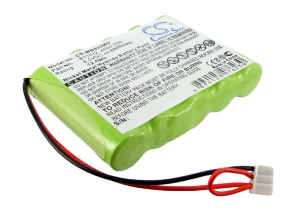 Batteri til Welch-Allyn LXi VITAL Signs Printer 6.0V 2000mAh B11532, 4500-505-0 Batteri til Welch-Allyn LXi VITAL Signs Printer 6.0V 2000mAh B11532, 4500-505-0
