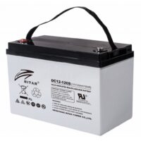 RITAR AGM Deep Cycle Batteri 12V 120AH C10 (328x172x222mm) +venstre-0