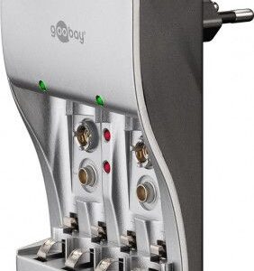 9V Lader for Ni-Cd/Ni-MH batterier for 1 til 2 9V celler 4 AA/AAA-0