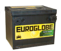 Euroglobe 56080 60Ah Semitett (SMF) startbatteri med US sidepoler 650CcA 230x178x185mm