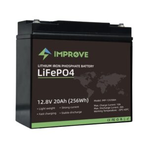 12V 20Ah LiFePo4 Batteri som erstatter AGM 12V 18Ah