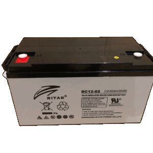 RITAR AGM Deep Cycle Batteri 12V 65AH (350x167x180mm) Polstilling 4 - Plusspol til venstre (RA12-65)-0