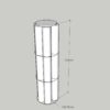 11,1V 24,5Ah Li-ion dykkerlyktbatteri, BMS, 56x210mm-0