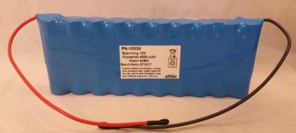 12V 4,5Ah batteripakke NIMH 68x18x180-0 12V 4,5Ah batteripakke NIMH 68x18x180-0